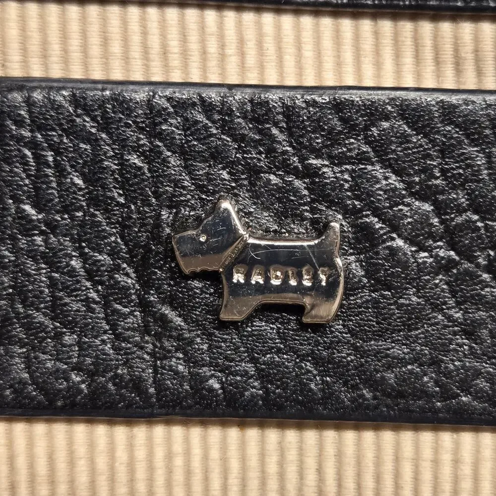 Radley London Wilton Way Black Pebble Leather Crossbody Bag Scottie Dog